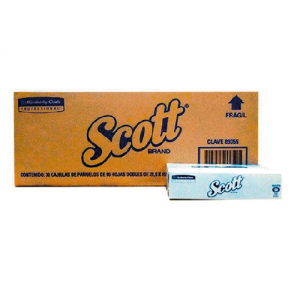 Pañuelo Facial Scott Caja C/30 Cajitas de 90 Hojas C/U Color Blanco