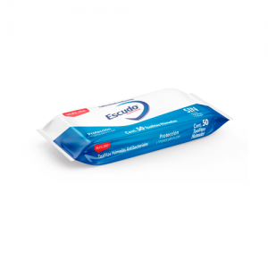 TOALLITA ANTIBACTERIAL ESCUDO CON 50 PZS
