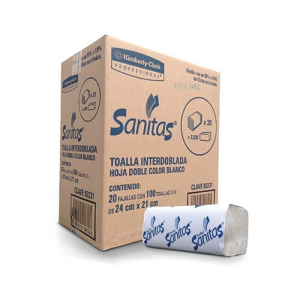 TOALLA INTERDOBLADA SANITAS 100 PZS 92231