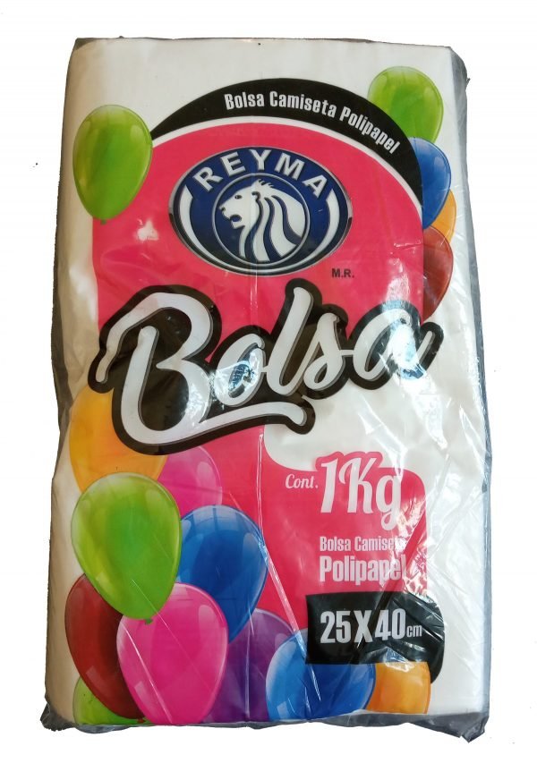 BOLSA CAMISETA BLANCA NO. 1 (25X40)