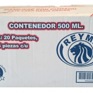 CAJA CONTENEDOR PLASTICO 1/2 LT 20/25 PZS