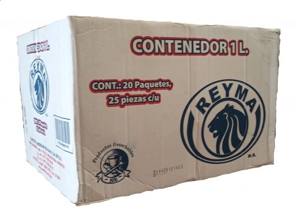 CAJA CONTENEDOR PLASTICO 1 LT 20/25 PZS