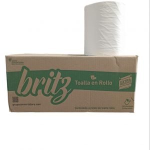 CAJA TOALLA EN ROLLO BLANCA BRITZ C/6PZS